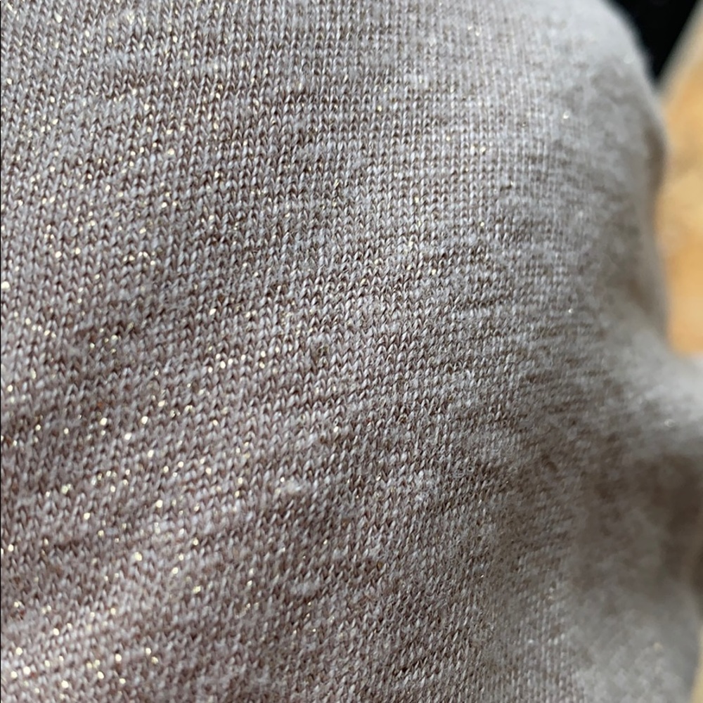 J. Crew capsleeve 100% linen tan/gold flecked - Picture 10 of 11
